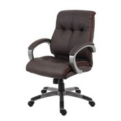 Boss Double Plush Mid Back Executive Chair, B8776P-BN