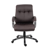 Boss Double Plush Mid Back Executive Chair, B8776P-BN