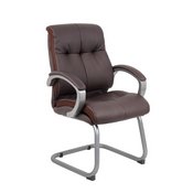 Boss Double Plush Executive Guest Chair - Bomber Brown, B8779P-BN
