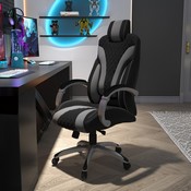 Boss Executive Hinged Arm Chair - Black/Grey, B8871-BKGY