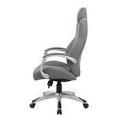 Boss Hinged Arm Executive Chair With Synchro-Tilt in Grey, B8871-GY