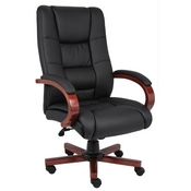 Boss High Back Executive Wood Finished Chairs - Cherry Finished Wood, B8991-C