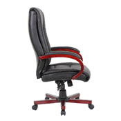 Boss High Back Executive Wood Finished Chairs - Mahogany Finished Wood, B8991-M