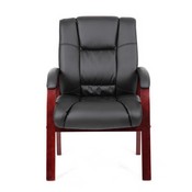 Boss Mid Back Wood Finished guest, accent or dining chair, Mahogany, B8999-M