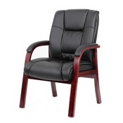 Boss Mid Back Wood Finished guest, accent or dining chair, Mahogany, B8999-M
