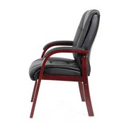 Boss Mid Back Wood Finished guest, accent or dining chair, Mahogany, B8999-M