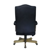 BOSS Executive Black Fabric  Chair With Driftwood Finish Frame, B905DW-BKW