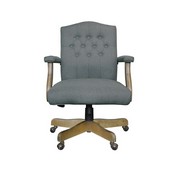 BOSS Executive Mid Balck Medium Grey Linen Chair, B906DW-MG