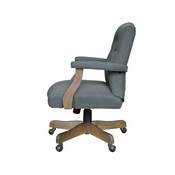 BOSS Executive Mid Balck Medium Grey Linen Chair, B906DW-MG