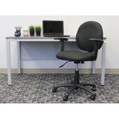 Boss Diamond Task Chair In Black W/ Adjustable Arms, B9091-BK