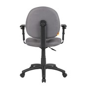 Boss Diamond Task Chair In Grey W/ Adjustable Arms, B9091-GY