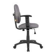 Boss Diamond Task Chair In Grey W/ Adjustable Arms, B9091-GY