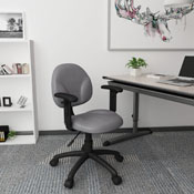 Boss Diamond Task Chair In Grey W/ Adjustable Arms, B9091-GY