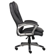 Boss High Back Executive Chair With Pewter Finished Base/Arms, B9331