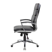 Boss Executive Vinyl Chair with Metal Chrome Finish, B9471-BKW