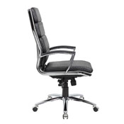 Boss Executive Vinyl Chair with Metal Chrome Finish, B9471-BKW