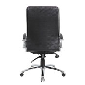 Boss Executive Vinyl Chair with Metal Chrome Finish, B9471-BKW