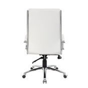 Boss Executive CaressoftPlus Chair with Metal Chrome Finish in White, B9471-WT