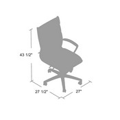 Boss Executive CaressoftPlus Chair with Metal Chrome Finish in Grey, B9471-GY