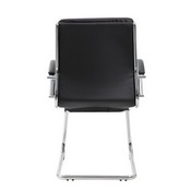 Boss Executive CaressoftPlus Chair with Metal Chrome Finish - Guest Chair in Black, B9479-BK