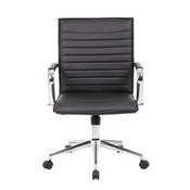 Boss Black Vinyl Hospitality Chair, B9533C-BK
