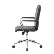 Boss Black Vinyl Hospitality Chair, B9533C-BK