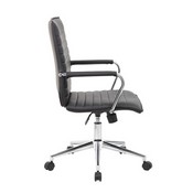 Boss Black Vinyl Hospitality Chair, B9533C-BK
