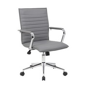 Boss Grey Vinyl Hospitality Chair, B9533C-GY