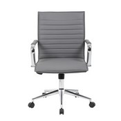 Boss Grey Vinyl Hospitality Chair, B9533C-GY