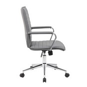 Boss Grey Vinyl Hospitality Chair, B9533C-GY