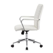 Boss White Vinyl Hospitality Chair, B9533C-WT