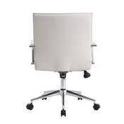Boss White Vinyl Hospitality Chair, B9533C-WT