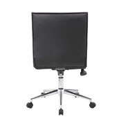 Boss Black Vinyl Armless Hospitality Chair, B9534C-BK
