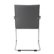 Boss Chrome Frame, Grey Vinyl Side Chair, 2 pack, B9536-GY-2