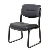 MID-BACK LEATHERPLUS POKER CHAIR SLED BASE NO ARM, B9539