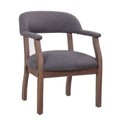Boss Modern Captain's Chair in Slate Grade Commercial Grade Linen, B9540DW-SG