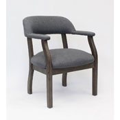 Boss Modern Captain's Chair in Slate Grade Commercial Grade Linen, B9540DW-SG