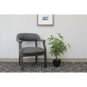 Boss Modern Captain's Chair in Slate Grade Commercial Grade Linen, B9540DW-SG