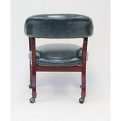 Boss Captain's guest, accent or dining chair in Blue Vinyl W/ Casters, B9545-BE