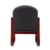 Boss Mahogany Frame guest, accent or dining chair In Black Fabric, B9570-BK