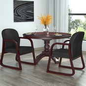 Boss Mahogany Frame guest, accent or dining chair In Black Fabric, B9570-BK