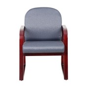 Boss Mahogany Frame guest, accent or dining chair in Grey Fabric, B9570-GY