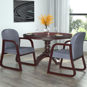 Boss Mahogany Frame guest, accent or dining chair in Grey Fabric, B9570-GY