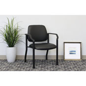 Boss Antimicrobial Guest Chair, 300 lb. weight capacity, B9591AM-BK