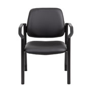Boss Antimicrobial Guest Chair, 300 lb. weight capacity, B9591AM-BK