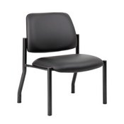Boss Antimicrobial Armless Guest Chair, 400 lb. weight capacity, B9595AM-BK-400