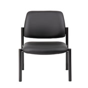 Boss Antimicrobial Armless Guest Chair, 400 lb. weight capacity, B9595AM-BK-400