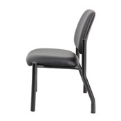 Boss Antimicrobial Armless Guest Chair, 400 lb. weight capacity, B9595AM-BK-400
