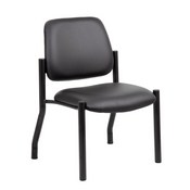 Boss Antimicrobial Armless Guest Chair, 300 lb. weight capacity, B9595AM-BK