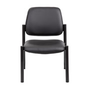 Boss Antimicrobial Armless Guest Chair, 300 lb. weight capacity, B9595AM-BK
